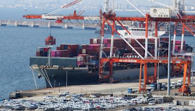 Japan records a trade deficit for the third straight fiscal year despite recovering exports