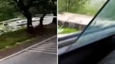 Moment passenger films tourist bus plunging down gorge leaving two kids dead