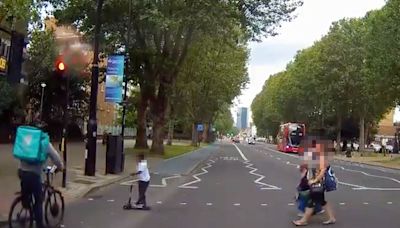 Video shows 'Deliveroo' rider smash into child after 'cycling through red light'
