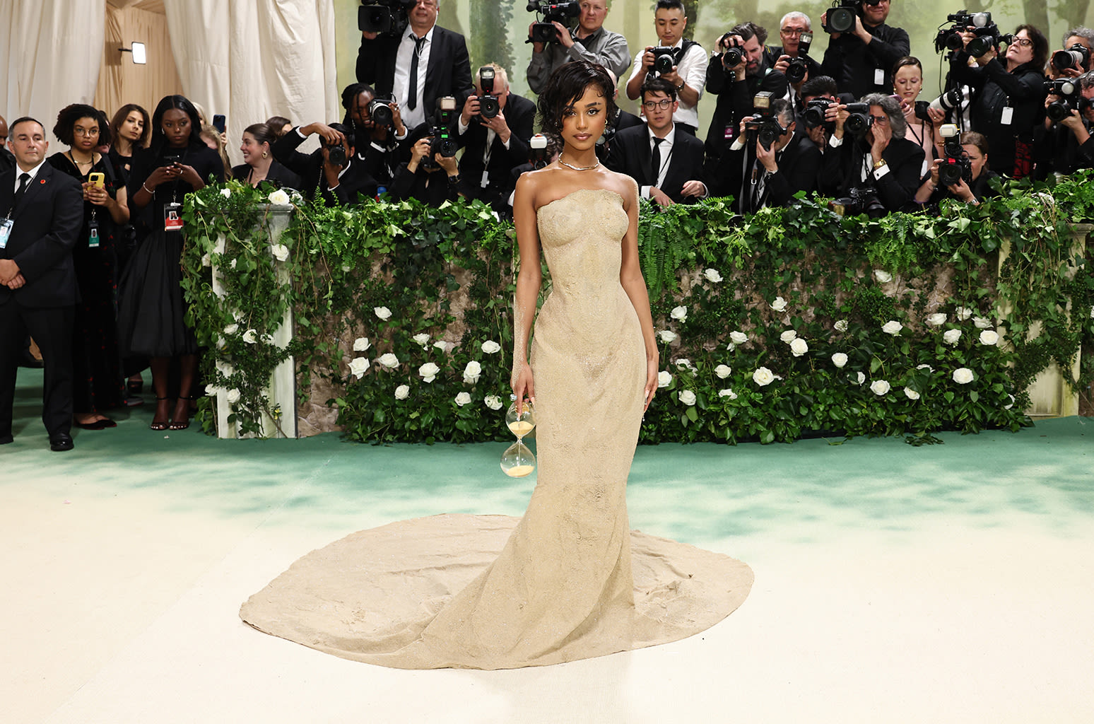 Tyla Ditches the Water for Sandy Gown in Met Gala Debut