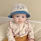 嬰兒漁夫帽可愛超萌小熊網眼透氣薄款涼帽男女寶寶防曬遮陽帽