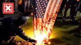 No, it's not illegal to burn the American flag