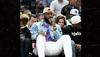 LeBron James Sits Courtside With Bottle Of Wine At Cavs Playoff Game