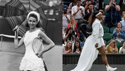 ...Tennis Kits: Lea Pericoli’s Rose-trimmed Skirt, Serena Williams’ Regal Train and More Outfits Through the Years