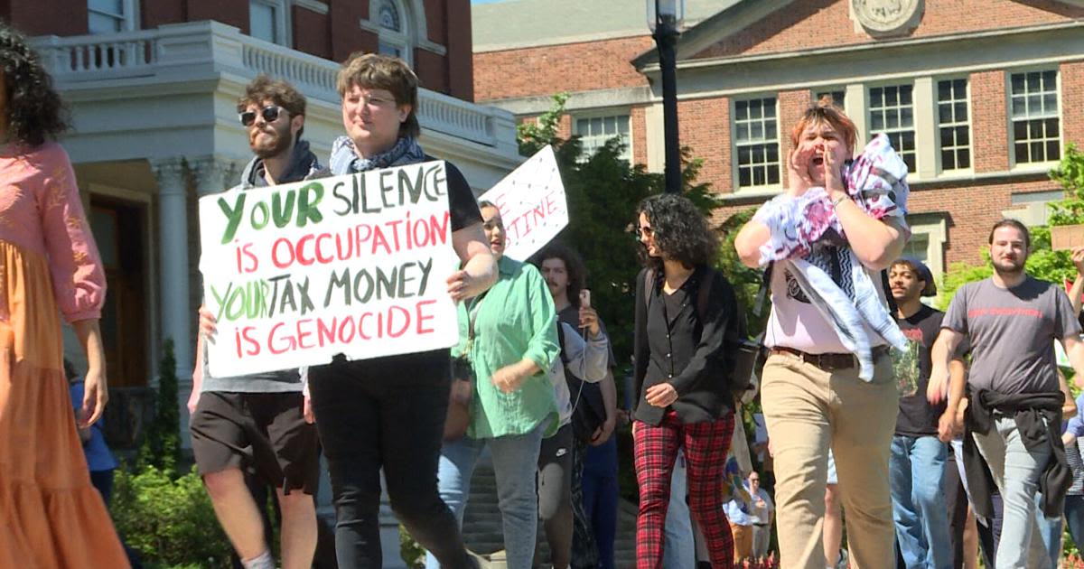 About 300 pro-Palestine protesters march on MU campus