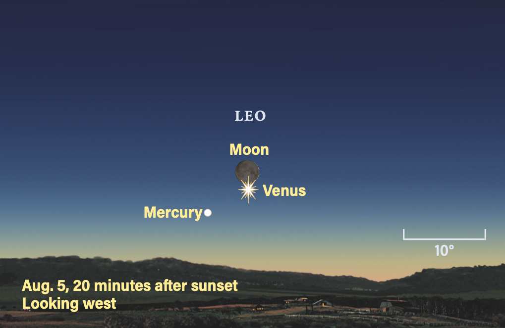 The Sky This Week from August 2 to 9: The Moon meets Venus