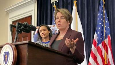 Healey defends Massachusetts’ migrant crisis response, spending