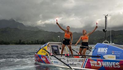 Best friends break world record in five-week Pacific Ocean row