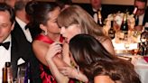 Selena Gomez Whispers to a Shocked Taylor Swift at Golden Globes & Fans Are Obsessed