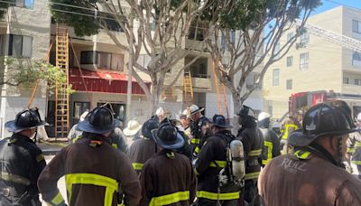 2 injured in fire at apartment complex in SF's Japantown