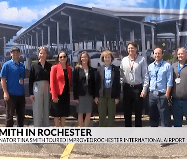 Sen. Tina Smith tours Rochester International Airport as it continues renovations