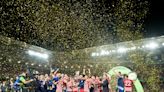 Celebrations in Greece as Olympiakos beats Fiorentina 1-0 for first European title