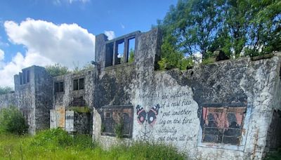 Desolate ruins of 'time machine' pub rumoured to have dark past