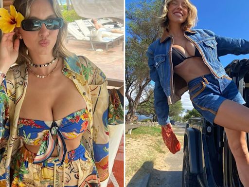 Sydney Sweeney stuns as she flashes tiny waist in bikini top in Hawaii