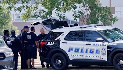 Dallas officers responding to Wilmer-Hutchins High School in southeast Oak Cliff