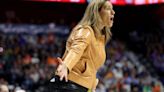 In this file photo from May 14, 2024, Connecticut Sun head coach Stephanie White reacts during the third quarter against the Indiana Fever at Mohegan Sun...