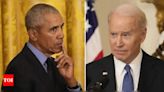 Obama praises Biden for stepping aside, stops short of endorsing Harris - Times of India