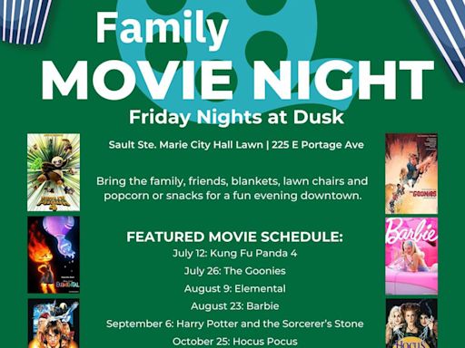 Enjoy family movies on Friday nights at city hall