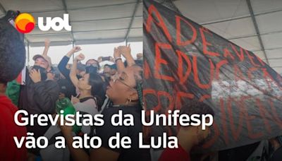 Grevistas da Unifesp vão a ato de Lula e são recebidos com 'ih, fora' da militância no local