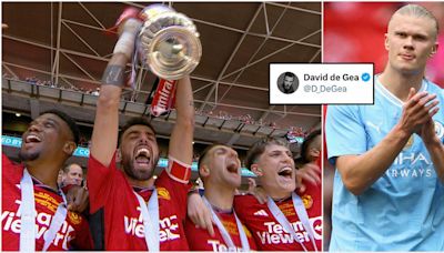 David de Gea's tweet goes viral after Man Utd beat Man City in FA Cup final