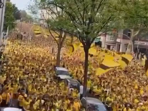 Hinchas del Borussia Dortmund coparon las calles de Londres