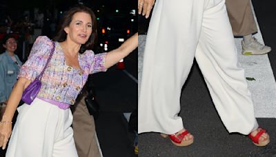 Kristin Davis Demonstrates Effortless Day-to-Night Outfit Transformation With Chic Footwear on ‘And Just Like That’ Set