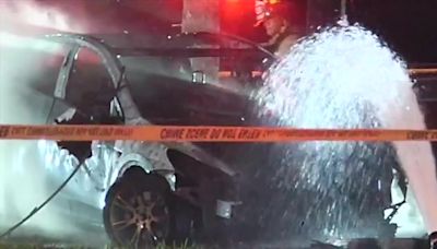 Tesla driver killed in fiery overnight crash on SR 84 in Weston - WSVN 7News | Miami News, Weather, Sports | Fort Lauderdale