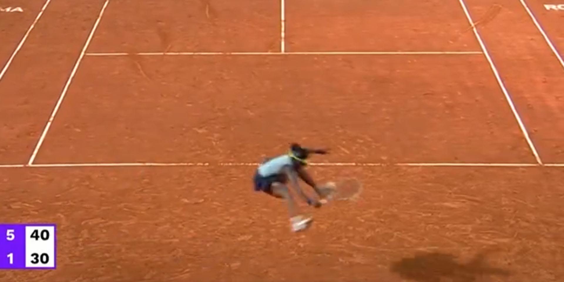 Coco Gauff has great reaction to avoiding being hit by fast ball on Rome match point