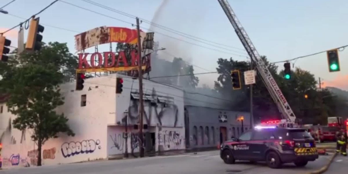 Crews battling fire at former Atlanta Eagle, Kodak buildings in Midtown