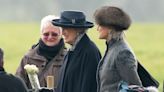 Lady Susan Hussey attends church service with King and Princess Royal