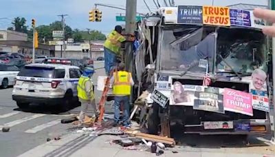 ‘Trust Jesus’ MAGA Bus Crashes Into Pole Ahead of Staten Island Pro-Trump Rally