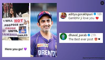 IPL 2024: Gautam Gambhir fulfils fangirl’s wish with Instagram post, melts hearts