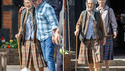 Brit A-list actress looks unrecognisable as a pensioner on set of Netflix series