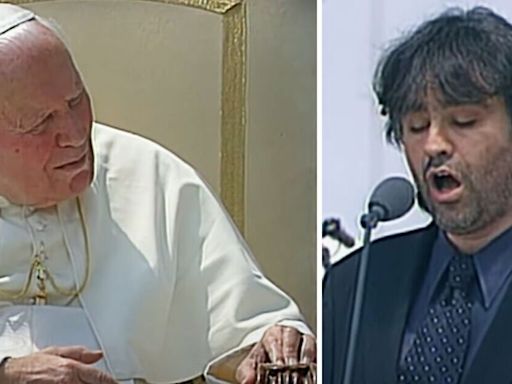 Andrea Bocelli sang Ave Maria for Pope John Paul II hours after his father died