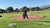 Video: Vintage's James Burgess flies out to center field before Miles Tenscher strikes out against De Anza in a playoff opener in Napa on May 15