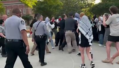 One demonstrator arrested at NC State during Palestinian protest