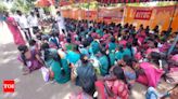 TNRDLU holds protest in Trichy seeking wage hike | Trichy News - Times of India