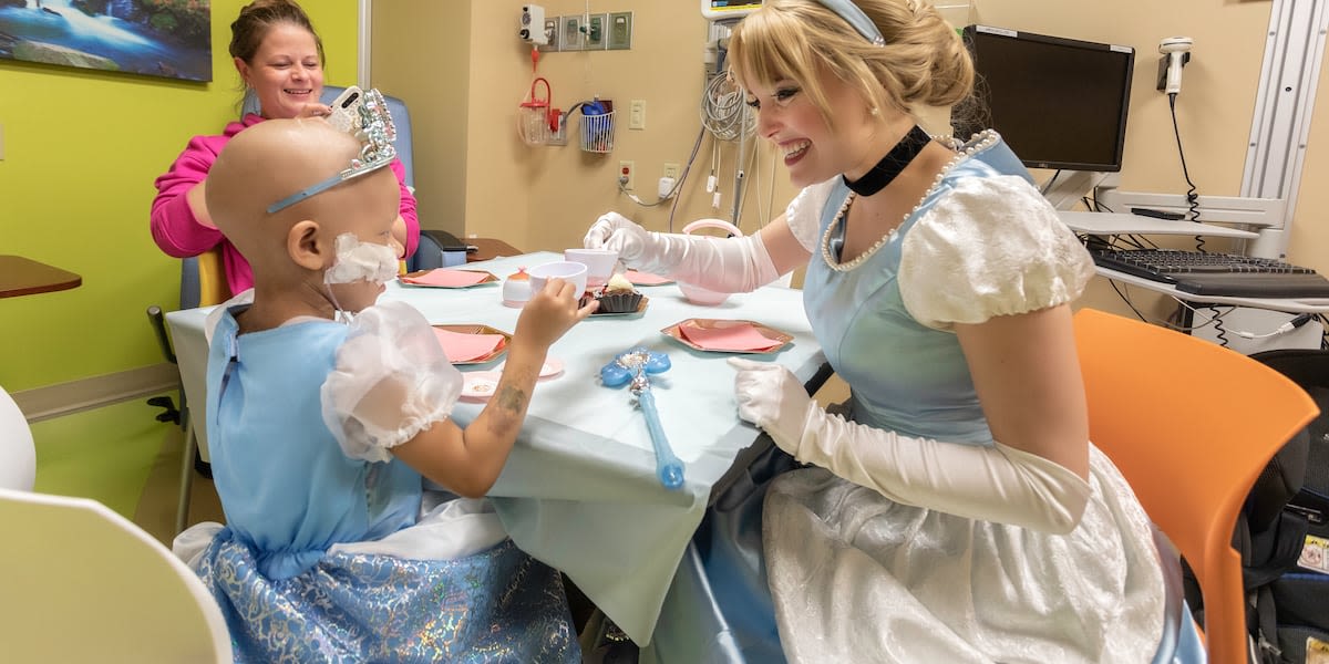 Cinderella visits patients at HSHS St. Vincent Children’s Hospital