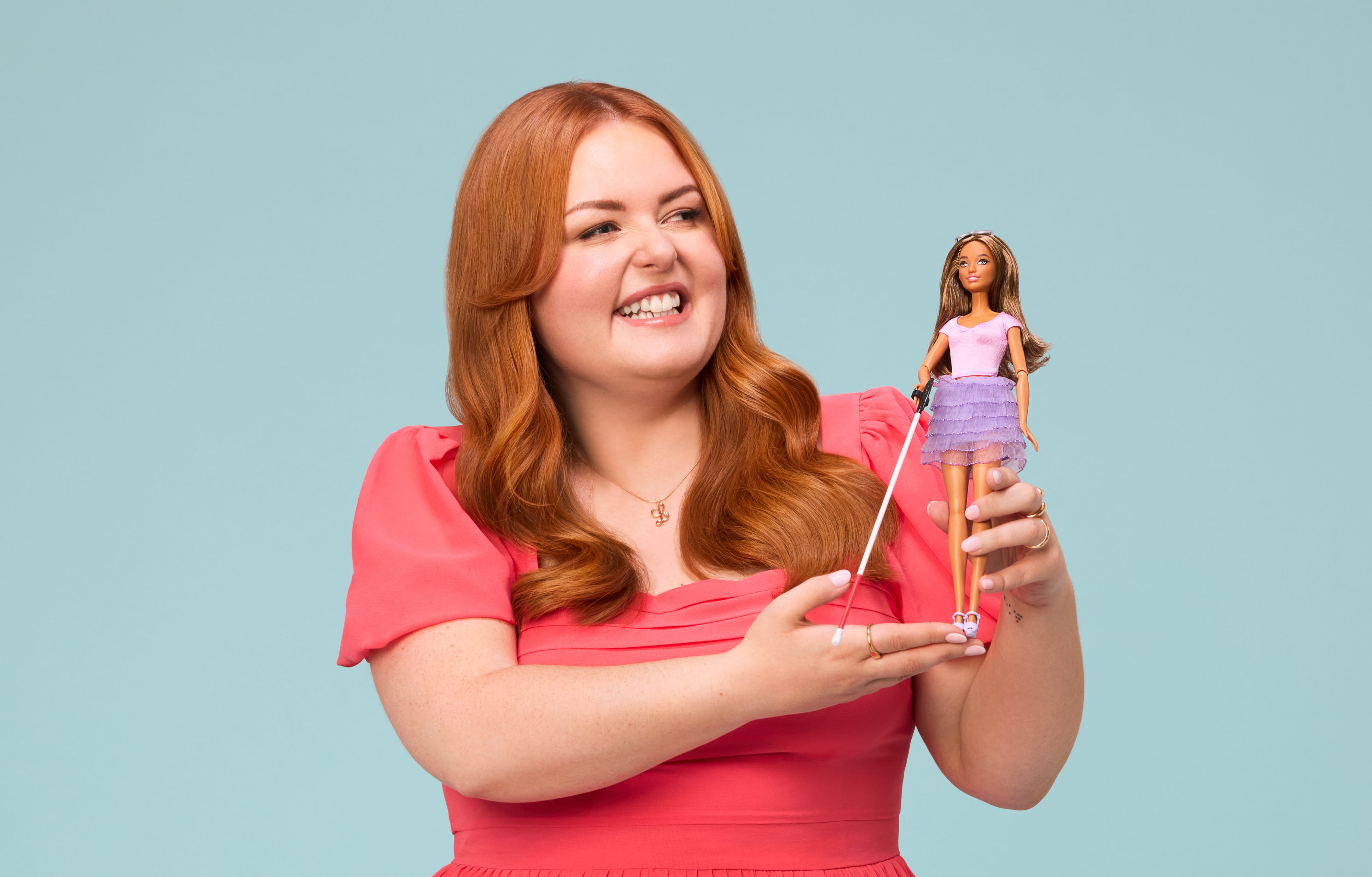 Blind Barbie with a cane, textured skirt and Braille packaging hits shelves