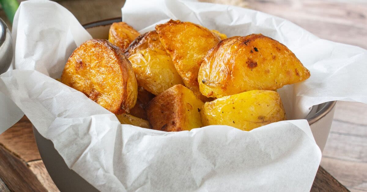 Cook gorgeously golden air fryer roast potatoes in just 30 minutes