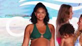 Pregnant Chanel Iman Shows Off Her Baby Bump While Walking the Runway at Miami Swim Week