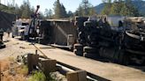 Eastbound I-80 traffic slowed in the Sierra by a tanker crash