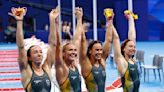 PIX: Ledecky takes record but Australia win 4x200 freestyle