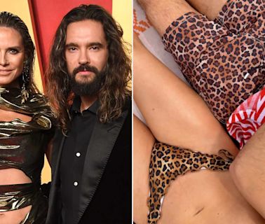 Heidi Klum and Her Husband Show Off Their Coordinating Leopard Looks: 'Love Is When He Matches Your Bikini Print'