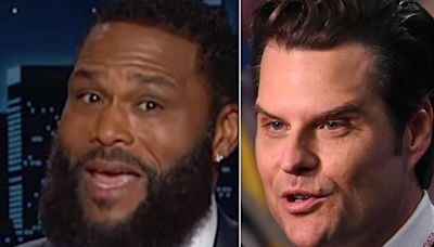 'Kimmel' Guest Host Anthony Anderson Goes There With Brutal Matt Gaetz Takedown