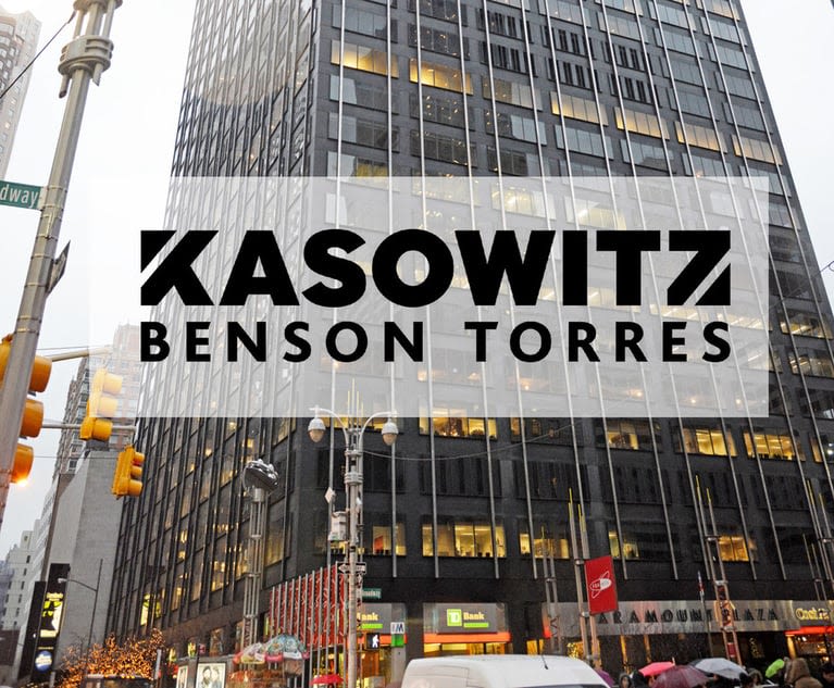 Former Kasowitz Partner Claims Firm Withheld Compensation | New York Law Journal