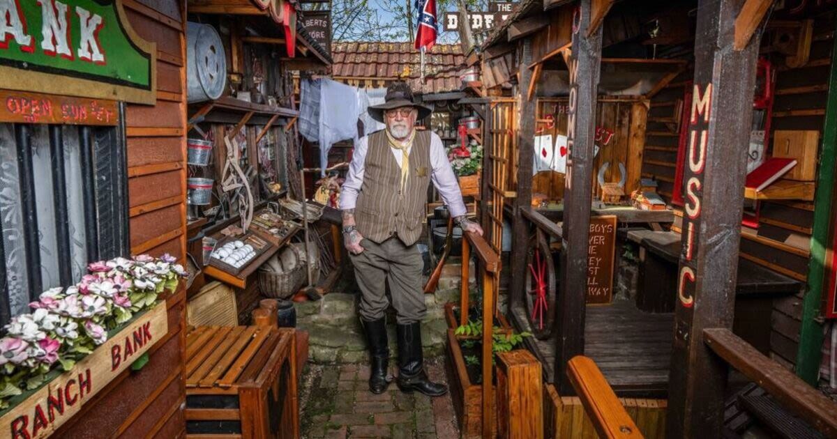 Grandad, 63, spend 25 years turning garden into Wild West town