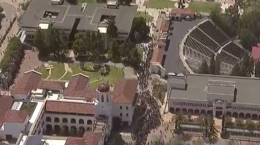 San Diego State University students walk out of class in pro-Palestine protest