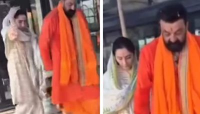 Sanjay Dutt remarries Maanayata Dutt at 65; renews wedding vows with ‘pheras’ at temple. Watch