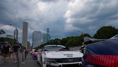 Shane van Gisbergen has been knocked out of rainy NASCAR Cup Series race in downtown Chicago